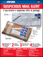 Suspicious Mail Alert poster